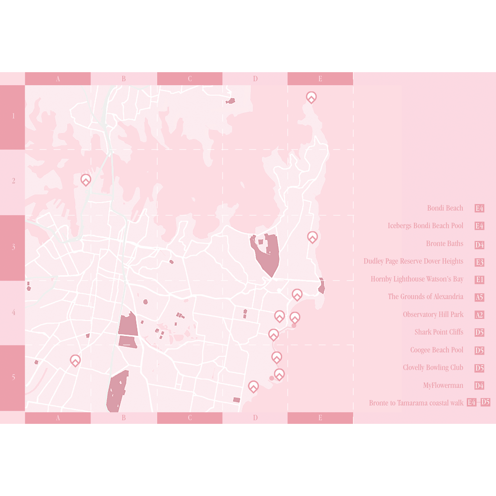 map of Bondi & Bronte